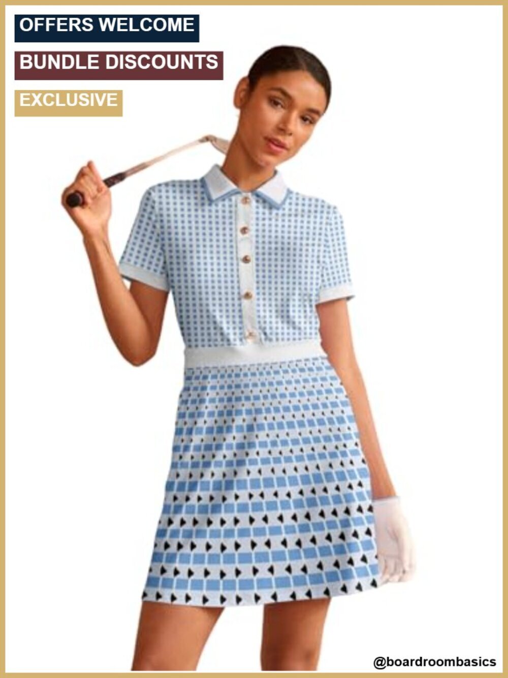 Women's Collared Golf Tennis Dress UPF 50+ Athletic Dress with Pockets